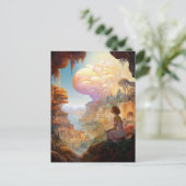 シュレアルファンタジーシティランドスケープアート ポストカード (スタンド正面)