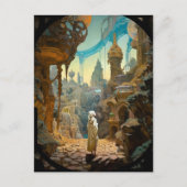 シュレアルファンタジーシティランドスケープアート ポストカード (正面)