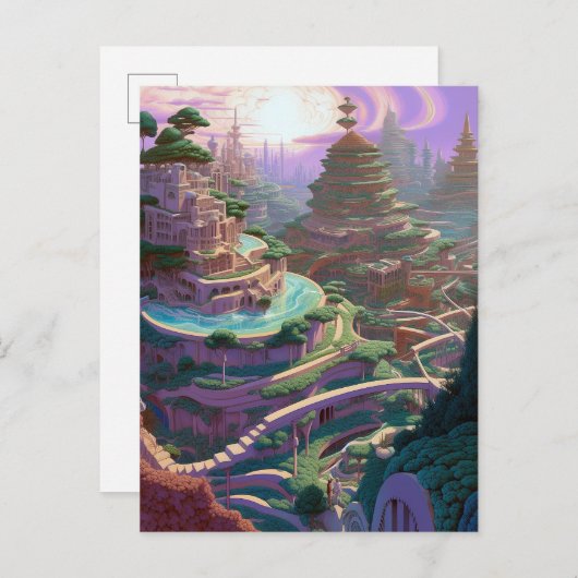 シュレアルファンタジーシティ ポストカード (正面/裏面)