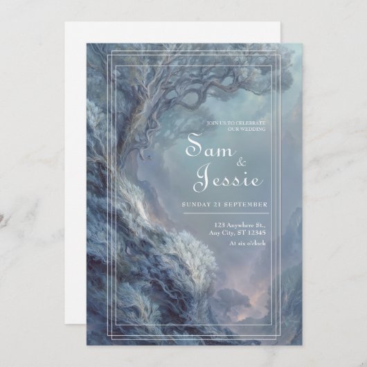 シュレアルファンタジードリームスケープ結婚式招待状 招待状 (正面/裏面)