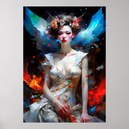 シュレアルファンタジーファンタスティックガールアートアイ ポスター (正面)