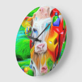 シュレアルファームアート ラージ壁時計 (傾斜)