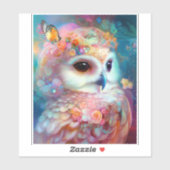 シュレアルフクロウファンタジーアート シール (シート)