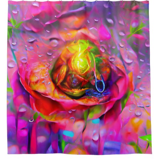 シュレアルフローラアート シャワーカーテン (正面)