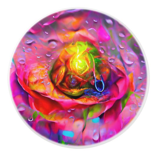 シュレアルフローラアート セラミックノブ (正面)