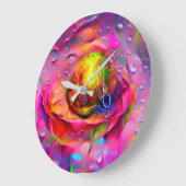 シュレアルフローラアート ラージ壁時計 (傾斜)