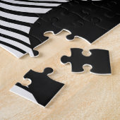 シュレアルブラックアンドホワイト顔 ジグソーパズル (側面)