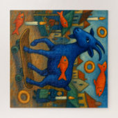 シュレアルブルーヤートオンスケートボードパズル ジグソーパズル (横)