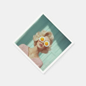 シュレアルブレックファーストファッションポートレート スタンダードカクテルナプキン (角)