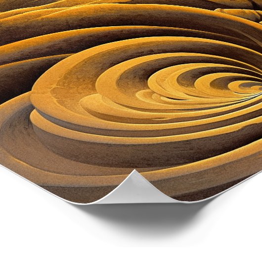 シュレアルマウンテンシティファンタジーアート ポスター (角)