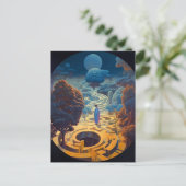 シュレアルメイズランドスケープファンタジーアート ポストカード (スタンド正面)