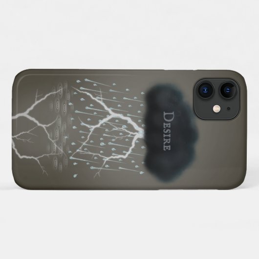 シュレアルレインクラウド名前をカスタムするまたは文字ファンシャフル Case-Mate iPhoneケース (裏面(横))