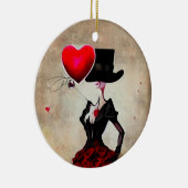 シュレアルヴィンテージトップハットレディ セラミックオーナメント (右)