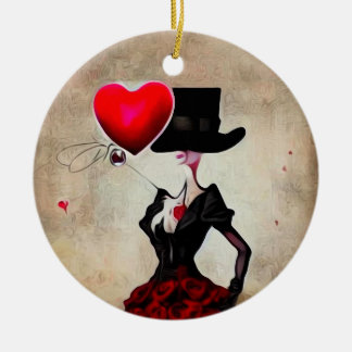 シュレアルヴィンテージトップハットレディ セラミックオーナメント