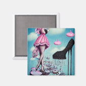 シュレアルヴィンテージブラックスティレット マグネット (正面/裏面)