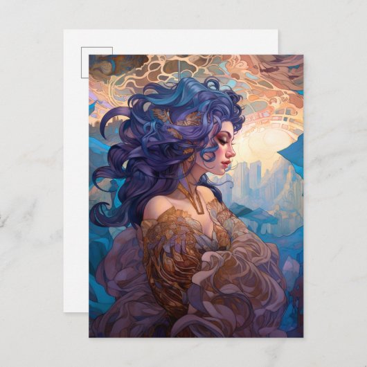 シュレアル女神クイーンファンタジーアートハガキ ポストカード (正面/裏面)
