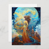 シュレアル女神クイーンファンタジーアート ポストカード (正面/裏面)