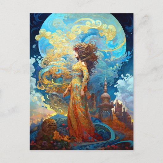 シュレアル女神クイーンファンタジーアート ポストカード (正面)