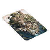 シュレアル幾何学都市景観ファンタジーアート マグネット (右側)