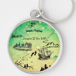 シュレアル想像シロもしエット キーホルダー