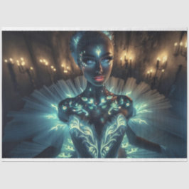 シュレアル白熱［赤熱］光を放つバレリナデクページ紙 薄葉紙