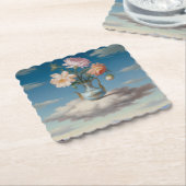 シュレアル絵を描フラワーコースターセット ペーパーコースター (アングル)