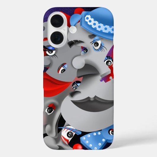 シュレアル顔&ジグソーパズル Case-Mate iPhoneケース (裏面)