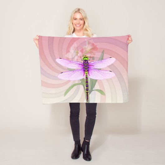 シュレアル60のテーマドラゴンフライ フリースブランケット (インサイチュ)