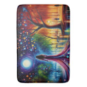 シュレアル・ガール・ファンタジー・ムーンライト・パーク虹の木 バスマット (正面縦)