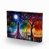 シュレアル・ガール・ファンタジー・ムーンライト・パーク虹の木 フォトブロック (右)