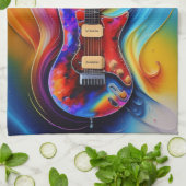 シュレアル・ギター キッチンタオル (折り畳み)