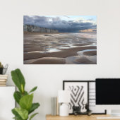 シュレアル・ベルギー沿岸景観 ポスター (ホームオフィス)