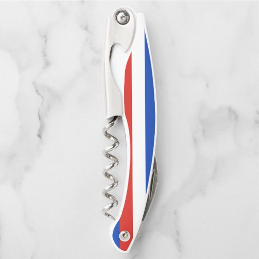 シュレスウィヒ・ホルシュタイン国旗のウェイターコルク抜き ソムリエナイフ (正面)
