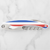 シュレスウィヒ・ホルシュタイン国旗のウェイターコルク抜き ソムリエナイフ (正面)