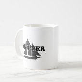 シュレッダーの飛ぶ人 コーヒーマグカップ (正面左)