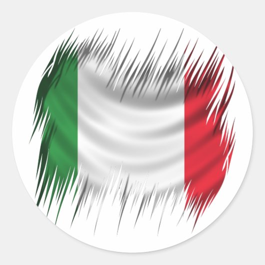 シュレッダーイタリア国旗 ラウンドシール (正面)
