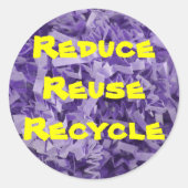 シュレッダークリンクル紙背景 ラウンドシール (正面)