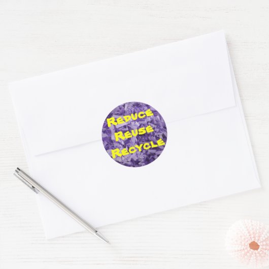 シュレッダークリンクル紙背景 ラウンドシール (封筒)