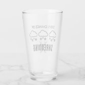 シュレッダー天気予報スキーの100%の可能性 タンブラーグラス (裏面)