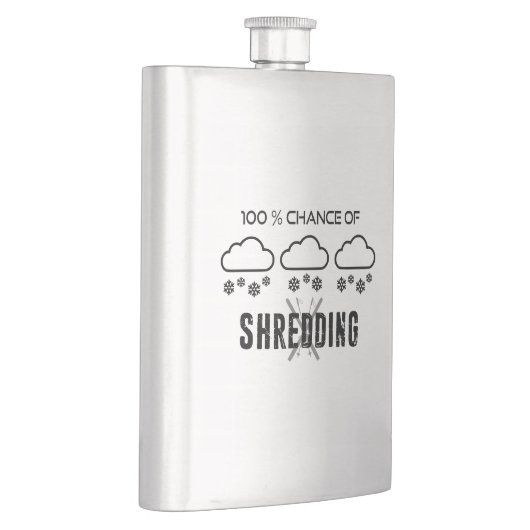 シュレッダー天気予報スキーの100%の可能性 フラスク (右)