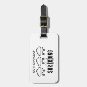 シュレッダー天気予報スキーの100%の可能性 ラゲッジタグ (正面縦)