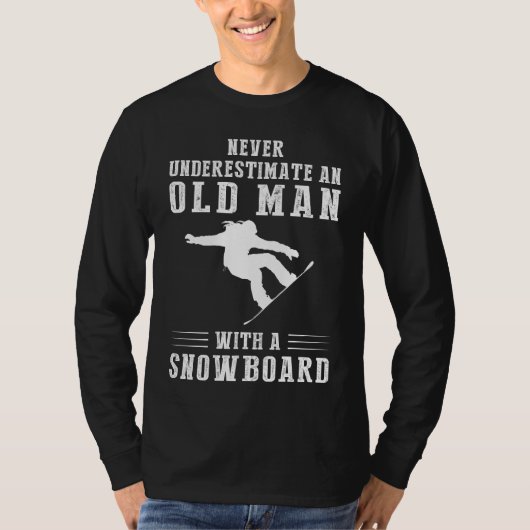シュレッディングスロープとスマイル: Old Man Masters Snoub Tシャツ (正面)