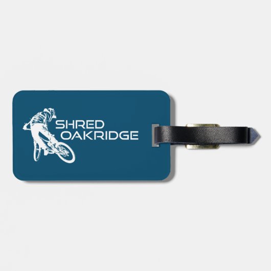 シュレッドオークリッジオレゴン山サイクリング ラゲッジタグ (裏面横)