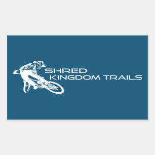 シュレッドキングダムトレイルズバーモントマウンテンサイクリング 長方形シール