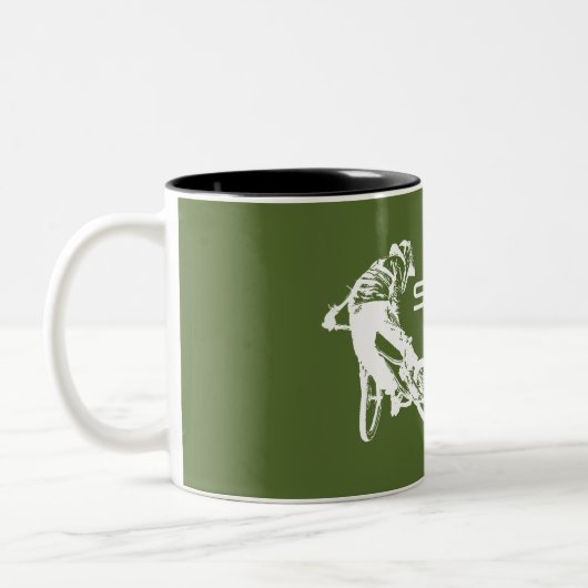 シュレッドセドナアリゾナマウンテンサイクリング ツートーンマグカップ (左)