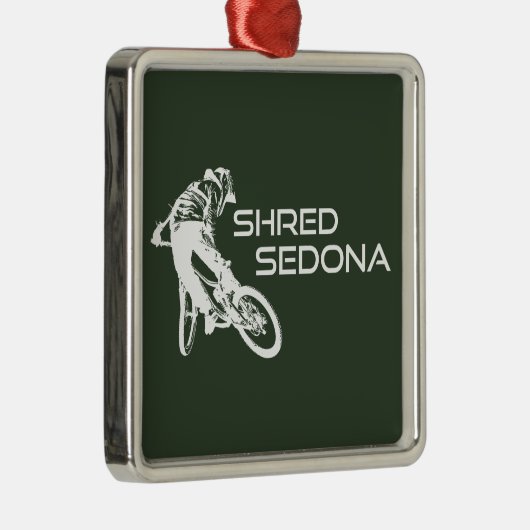 シュレッドセドナアリゾナマウンテンサイクリング メタルオーナメント (右)
