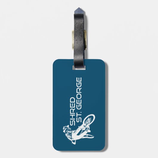 シュレッドセントジョージユタマウンテンサイクリング ラゲッジタグ (裏面縦)