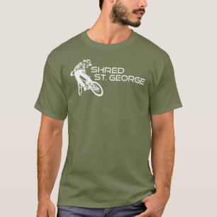 シュレッドセントジョージユタマウンテンサイクリング Tシャツ
