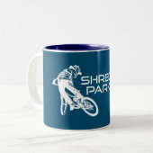 シュレッドパークシティユタマウンテンサイクリング ツートーンマグカップ (正面左)