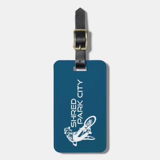 シュレッドパークシティユタマウンテンサイクリング ラゲッジタグ (正面縦)